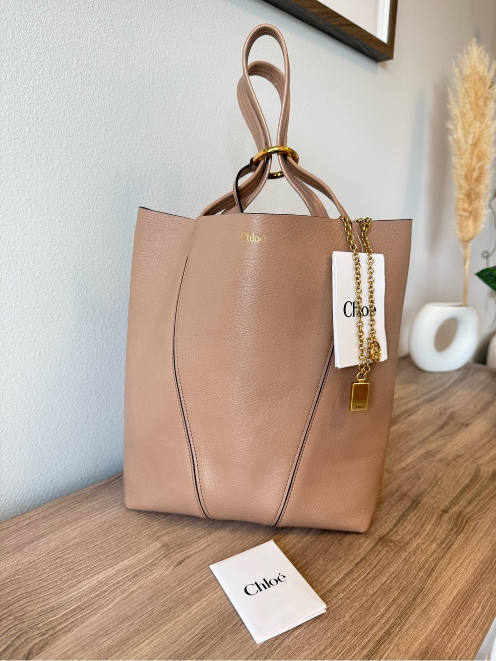 Chloe Medium Spin Leather Tote - NWT